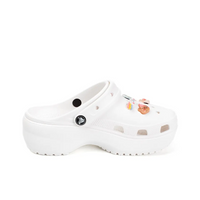 Custom Crocs White With Cartoon Decorations