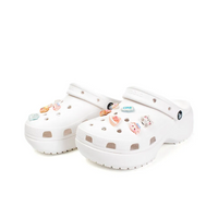 Custom Crocs White With Cartoon Decorations