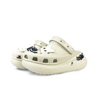 Custom Crocs Beige Black White Cat Theme
