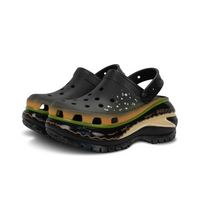 Custom Crocs Mega Crush Clog Black Orange