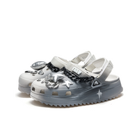 Custom Crocs Grey Sliver Star Decorations
