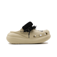Custom Crocs Beige Black Butterflies