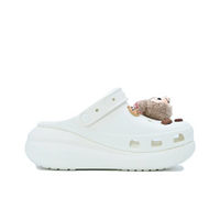 Custom Crocs White With Cartoon Bear Accessories