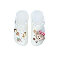 Custom Crocs White With Cartoon Bear Accessories