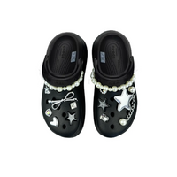 Custom Crocs Black With Star Pearl Accessories
