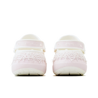 Custom Crocs White Pink Gradient Lace