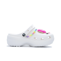 Custom Crocs White Pink Barbie Theme