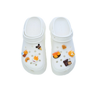Custom Crocs White Cartoon Pastries Accessories