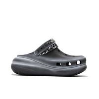 Custom Crocs Grey Black Metal Accessories