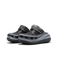 Custom Crocs Grey Black Metal Accessories