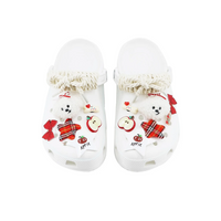 Custom Crocs White Puppy Bow Star Cartoon Accessories