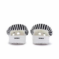 Custom Crocs Black White Clouds