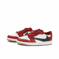 Travis Scott Jordan 1 Custom Jordans Red White Black