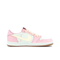 Travis Scott Jordan 1 Custom Jordans Pink White Beige