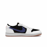 Travis Scott Jordan 1 Custom Jordans White Black Dark Blue