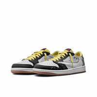 Travis Scott Jordan 1 Custom Jordans Grey Black Yellow Sliver