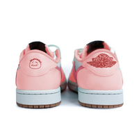 Travis Scott Jordan 1 Custom Jordans White Light And Dark Pink