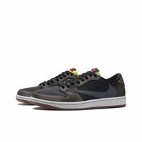 Travis Scott Jordan 1 Custom Jordans Black Brown Dark