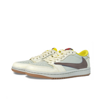 Travis Scott Jordan 1 Custom Jordans Grey White Brown Yellow