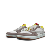 Travis Scott Jordan 1 Custom Jordans White Brown Grey