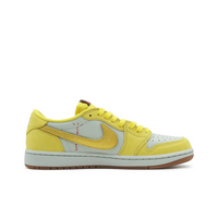 Travis Scott Jordan 1 Custom Jordans Lemon Yellow White