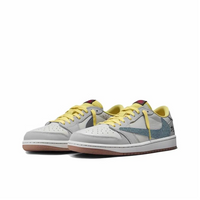 Travis Scott Jordan 1 Custom Jordans Grey Blue Snake Scales