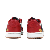 Travis Scott Jordan 1 Custom Jordans Red White Black Golden Clouds The Monkey King