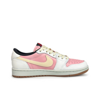 Travis Scott Jordan 1 Custom Jordans Pink White Beige