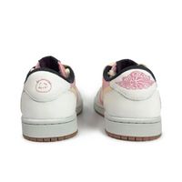 Travis Scott Jordan 1 Custom Jordans Pink White Beige