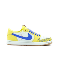 Travis Scott Jordan 1 Custom Jordans Yellow Blue White Graffiti Cartoon