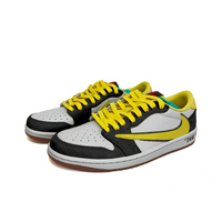 Travis Scott Jordan 1 Custom Jordans Black White Yellow