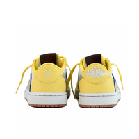 Travis Scott Jordan 1 Custom Jordans Yellow White Grey