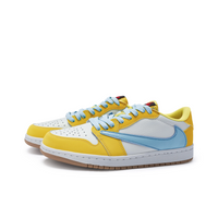 Travis Scott Jordan 1 Custom Jordans Yellow White Bule