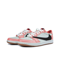 Travis Scott Jordan 1 Custom Jordans Pink White Black