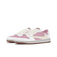 Travis Scott Jordan 1 Custom Jordans Pink Off White Low