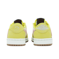 Travis Scott Jordan 1 Custom Jordans Lemon Yellow White Pink