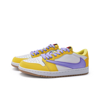 Travis Scott Jordan 1 Custom Jordans Yellow Purple