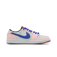 Travis Scott Jordan 1 Custom Jordans Pink Blue Low