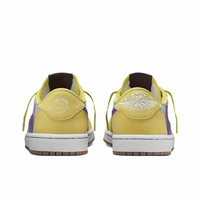 Travis Scott Jordan 1 Custom Jordans Yellow Dark Purple Low