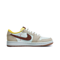 Travis Scott Jordan 1 Custom Jordans Beige Reddish Brown
