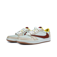 Travis Scott Jordan 1 Custom Jordans Beige Reddish Brown