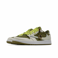 Travis Scott Jordan 1 Custom Jordans Matcha Green Off White