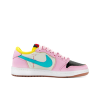 Travis Scott Jordan 1 Custom Jordans Pink Green Black Yellow