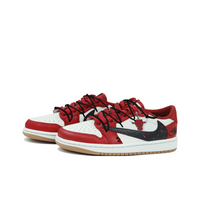 Travis Scott Jordan 1 Custom Jordans Red White Black