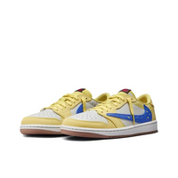 Travis Scott Jordan 1 Custom Jordans Yellow Blue White