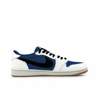 Travis Scott Jordan 1 Custom Jordans Dark Blue White Black
