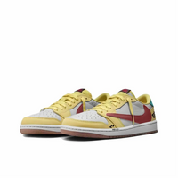 Travis Scott Jordan 1 Custom Jordans Yellow Red White