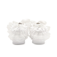 Custom Air Force 1 Grey White Lace Pearls Wedding Shoes