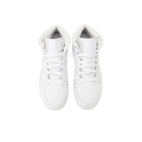 Custom Air Jordan 1 White Diamonds Swoosh