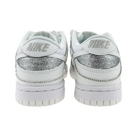 Custom Dunk White Sliver-Grey Bow Wedding Shoes